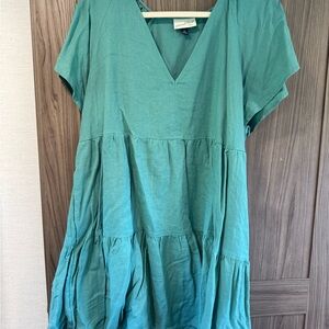 Women's Green V-Neck dress